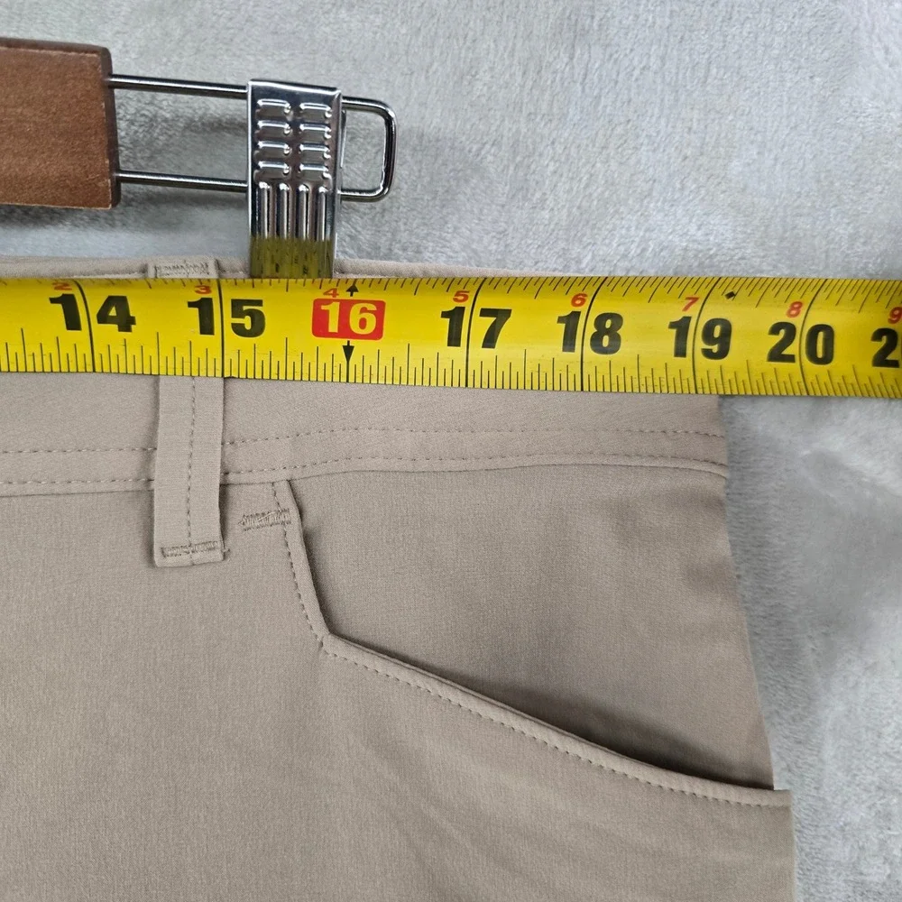 Eddie Bauer Men 36x32 Tan Bamboo Motion Pants Hiking Outdoor Perforated Khaki